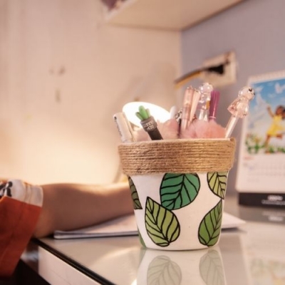 Chậu đất nung Handmade quấn dây đay